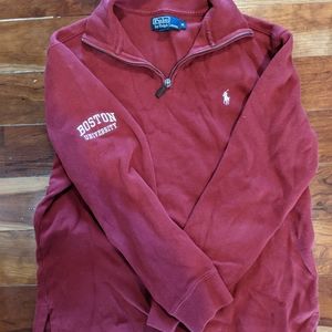 Boston University 1/4 zip polo
